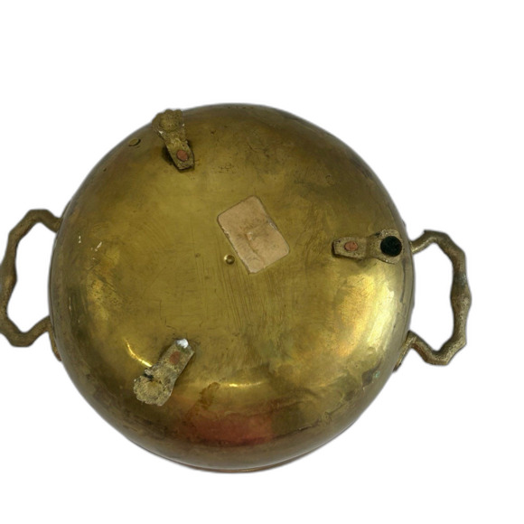 Vintage Brass Footed Planter 3 1/2" x 7" Preowned Condition - Picture 5 of 11